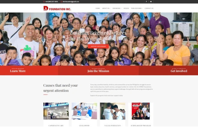 DMIRIE Foundation Non-Profit Website Philippines