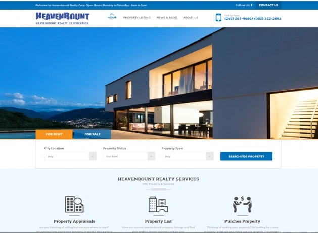Heaven Bount Real Estate Web App Philippines