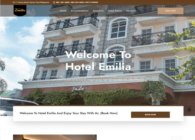 Hotel Emilia Hotel Booking and Reservation Website